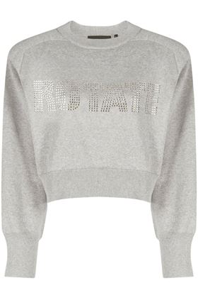 Firm embellished organic cotton sweatshirt ROTATE BIRGERCHR | 1111521522BCR1060144201